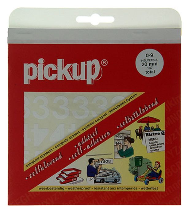 Pickup Cijfers Wit Mat 20 Mm Assorti Helvetica Pickup Cijfers Wit Mat 20 Mm Assorti Helvetica