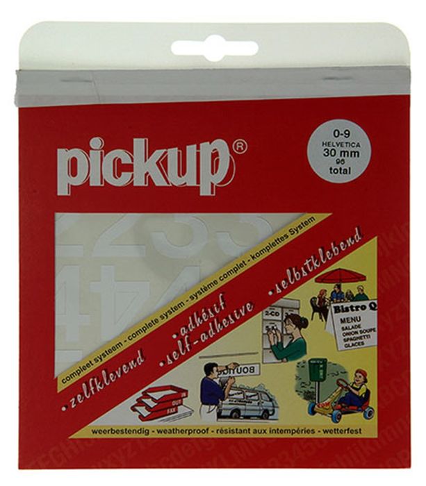 Pickup Cijfers Wit Mat 30 Mm Assorti Helvetica Pickup Cijfers Wit Mat 30 Mm Assorti Helvetica