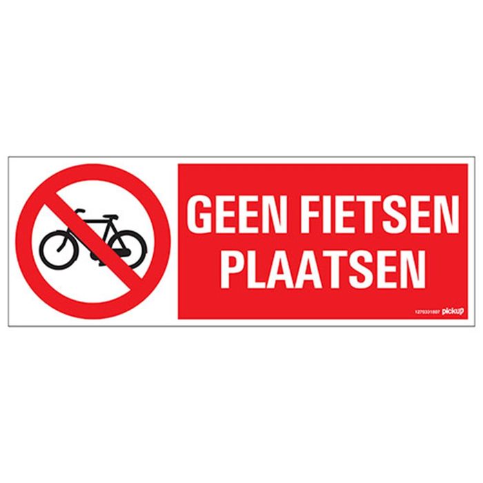 Pickup Pvc Plaat  Geen Fietsen Plaatsen