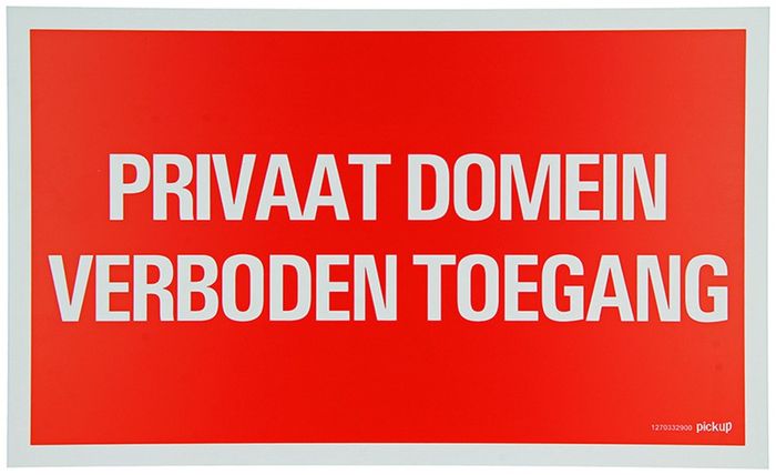 Pickup Privaat Domein - Verb. Toegang