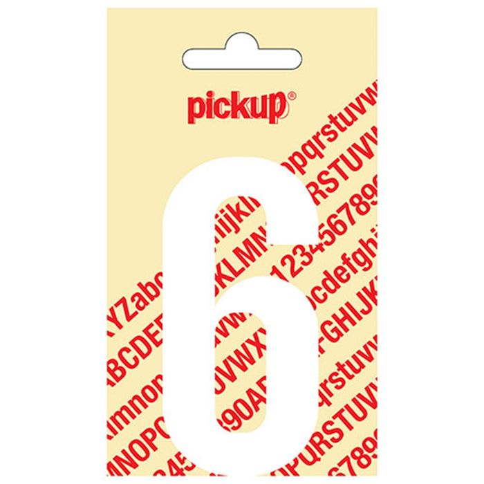 Pickup Kleefcijfer 090Mm Wit 6