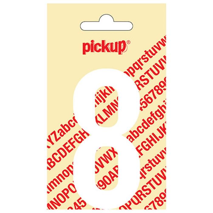 Pickup Kleefcijfer 090Mm Wit 8