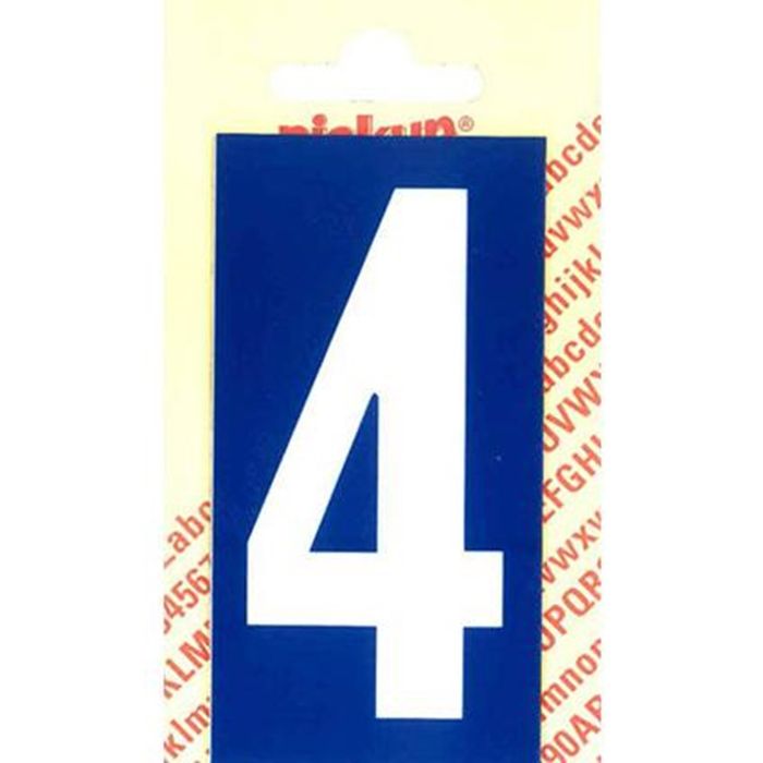 Pickup Blauw Met Wit Cijfer 4 Pickup Blauw Met Wit Cijfer 4
