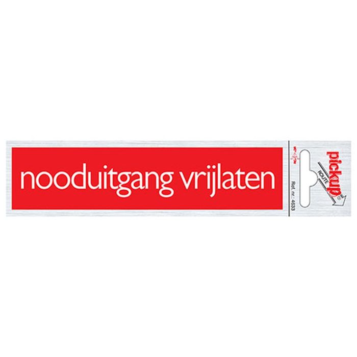 Pickup Route Alulook 165X44 Mm Nooduitgang Pickup Route Alulook 165X44 Mm Nooduitgang