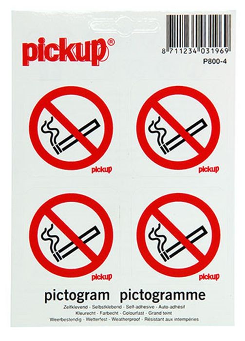 Pickup Pictogram Verboden Te Roken 4Stuks