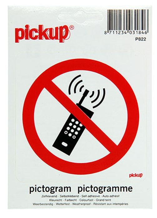Pickup Pictogram 10X10Cm Verboden Gsm P822 Pickup Pictogram 10X10Cm Verboden Gsm P822
