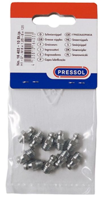 PRESSOL Pressol Pressol-Smeernippels M8X1.25 PRESSOL Pressol Pressol-Smeernippels M8X1.25