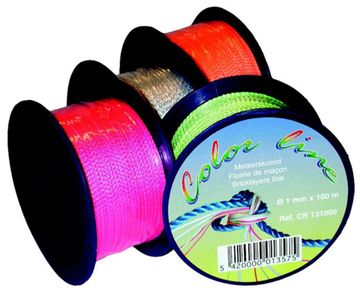 Colorline Nylon Metserskoord Fluo Geel - 1 Mm X Colorline Nylon Metserskoord Fluo Geel - 1 Mm X