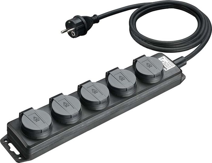 LumX Verdeelblok met 5 stopcontacten - 250V