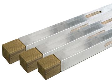 Premium Alu Metserprofiel 250 Cm Met Hout - Alu Pro