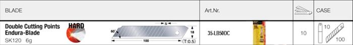 Tajima Afbreekmessen 18 X 0,5 Mm - Per 10 St
