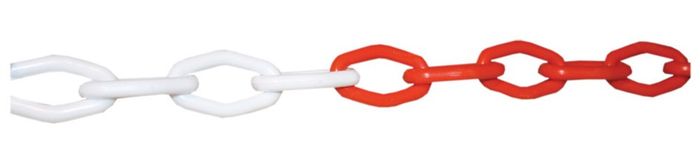 Vinmer Meterketting Pvc Rood/Wit Op 6Mm Lengte