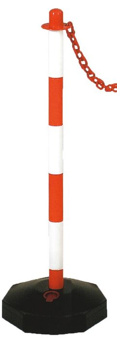 Vinmer Signal Paal Rood-Wit Op Sokkel Vinmer Signal Paal Rood-Wit Op Sokkel