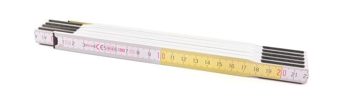 Solid Plooimeter Hout 3 M Wit/Geel Solid Plooimeter Hout 3 M Wit/Geel