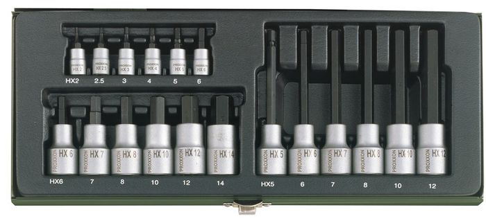 Proxxon Dopsleutelset Hex 1/4+1/2 (18-Dlg.) Proxxon Dopsleutelset Hex 1/4+1/2 (18-Dlg.)