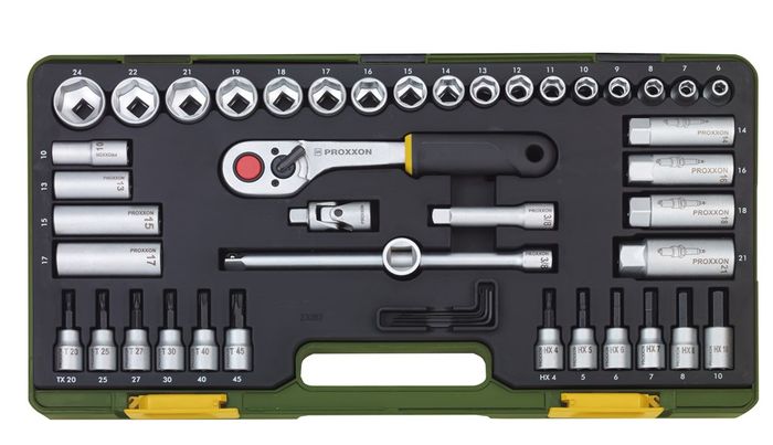 Proxxon Dopsleutel-/Bitset Met Ratel, 3/8