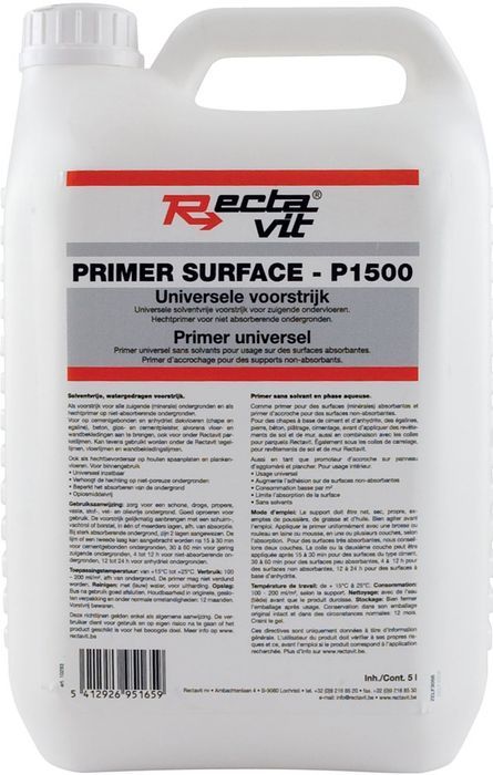 Rectavit Rv Parketlijm Primer Surface P1500 5 L