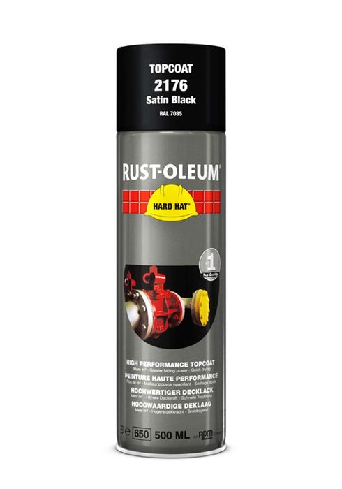 RUST-OLEUM® R.O.2176 Deklagen Satijn Zwart 500M RUST-OLEUM® R.O.2176 Deklagen Satijn Zwart 500M