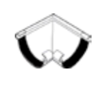 Scala Plastics Hoek Aie G125 Rubber Donkergrijs