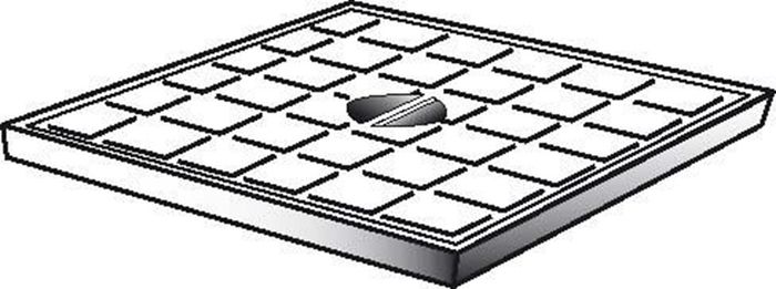Scala Plastics Deksel Pvc 400X400Mm Heavy R7035 Scala Plastics Deksel Pvc 400X400Mm Heavy R7035