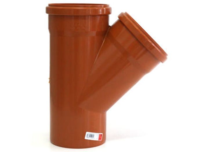 Scala Plastics Riool T-St M/S 200 45' R7037-Bn- Scala Plastics Riool T-St M/S 200 45' R7037-Bn-