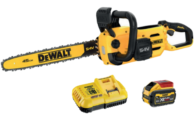 Mapeco 54V XR FLEXVOLT Kettingzaag 45cm - 1x9.0Ah accu en snellader