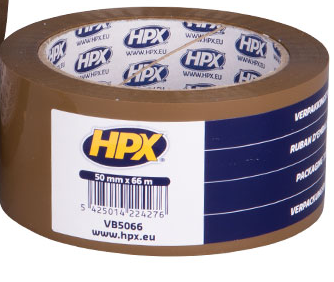 HPX Rol Verp. Tape Bruin 50Mmx66M