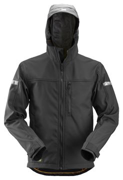 Snickers Workwear AW Softshell Jkt Hood 1229 Zwart 008