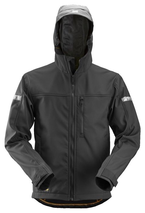 Snickers Workwear AW Softshell Jkt Hood 1229 Zwart 008 Snickers Workwear AW Softshell Jkt Hood 1229 Zwart 008