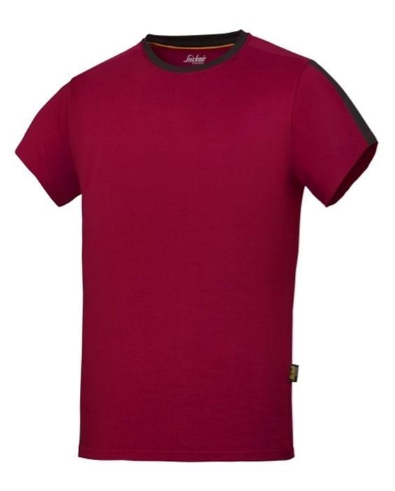 Snickers Workwear AW T-Shirt Color Combo 2518 Chili rood