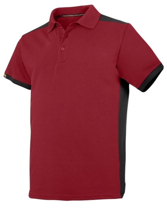 Snickers Workwear AllroundWork Polo Shirt chilli rood/zwart