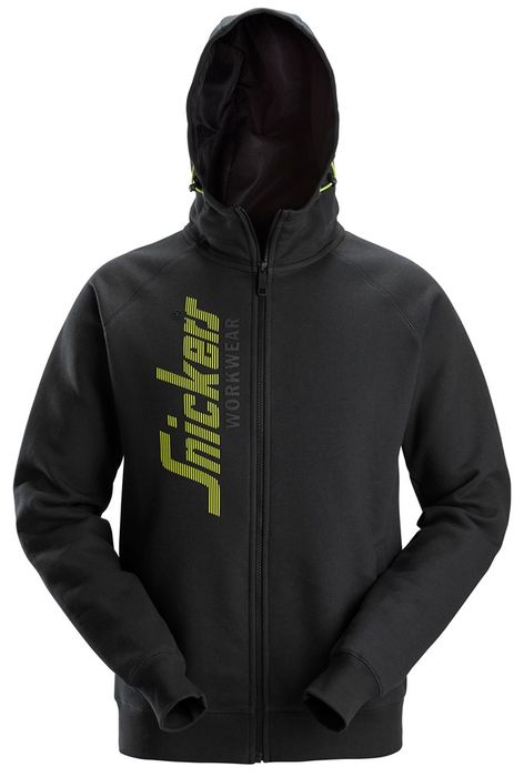 Snickers Workwear Logo Full-Zip Hoodie Zwart XL