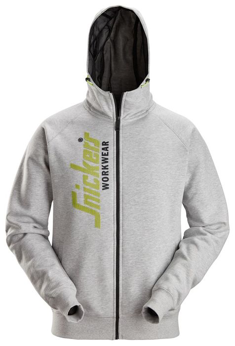 Snickers Workwear Logo Full-Zip Hoodie Gemeleerd Grijs M