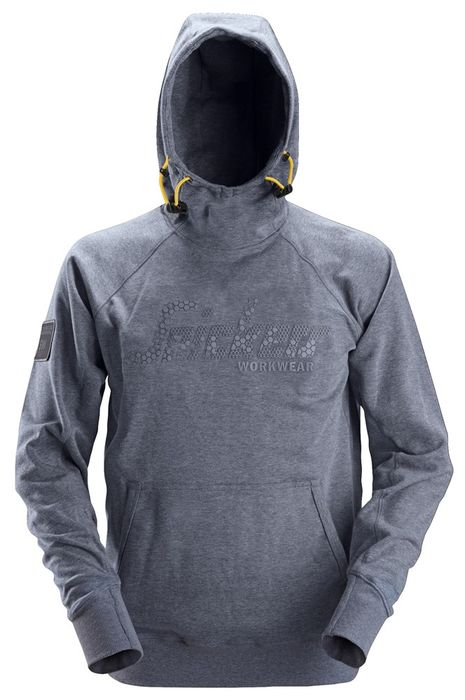 Snickers Workwear Logo Hoodie 2881 Gemeleerd grijs 006