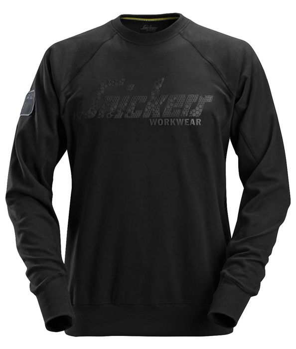 Snickers Workwear Logo Sweatshirt 2882 Zwart 005 Snickers Workwear Logo Sweatshirt 2882 Zwart 005