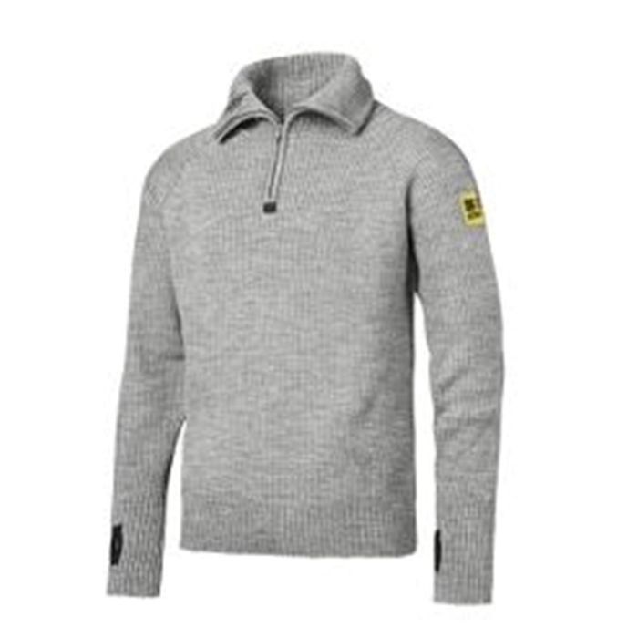 Snickers Workwear 1/2-Zip Wool Sweater 2905 Gemeleerd