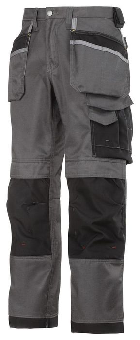 Snickers Workwear DuraTwill Broek met holsterpockets gemeleerd grijs/zwart