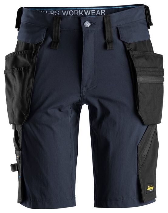 Snickers Workwear Liteworks Shorts Afn HP donkerblauw 6108 donkerblauw/zwart