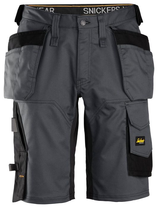 Snickers Workwear Allroundwork Stretch Loose ShortsHP Staal Grijs 6151 staalgrijs/zwart