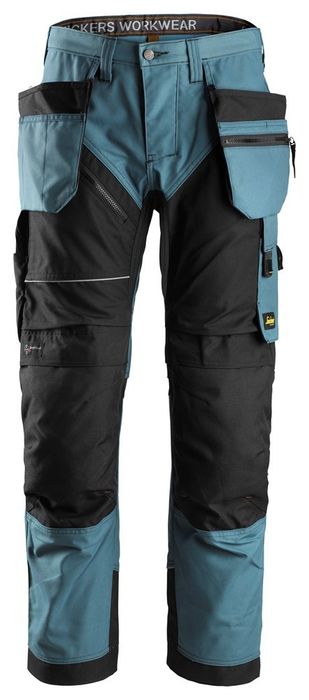 Snickers Workwear RufFlexiworkork Trousers+ Hp Petrol/Zwart 6202 petrol/zwart