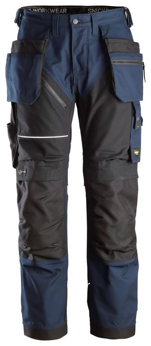 Snickers Workwear RW Canvas+ Trousers+ HP donker Blauw 6214 donkerblauw/zwart Snickers Workwear RW Canvas+ Trousers+ HP donker Blauw 6214 donkerblauw/zwart