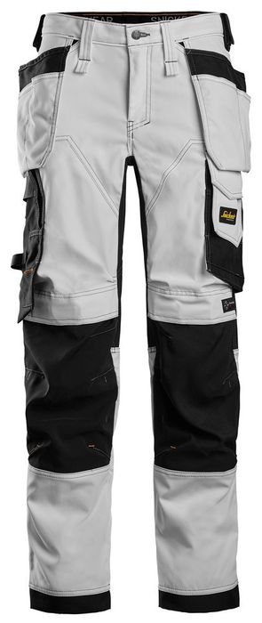 Snickers Workwear Allroundwork Stretch Broek HP Dames wit/zwart 6247 wit/zwart