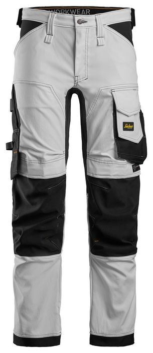 Snickers Workwear Allroundwork Stretch Broek wit/zwart 6341 wit/zwart