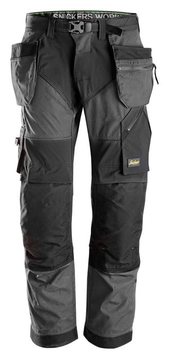 Snickers Workwear FlexiWork Trousers+ HP 6902 Staal Grijs