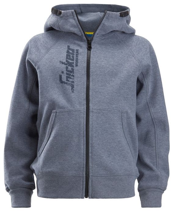 Snickers Workwear Junior Logo FZ Hoodie gemengd blauw 7508 gemengd blauw