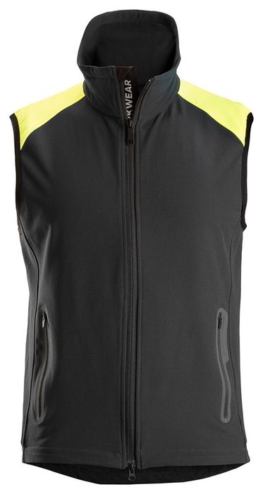 Snickers Workwear Flexiwork Neon Vest zwart 8029 zwart/neon geel Snickers Workwear Flexiwork Neon Vest zwart 8029 zwart/neon geel