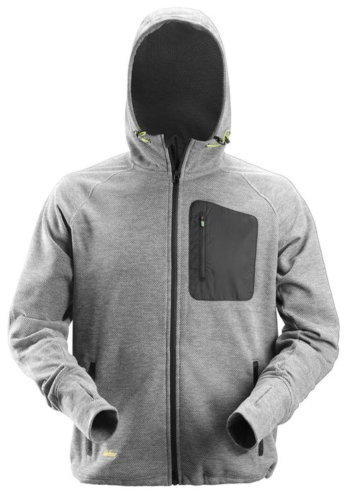 Snickers Workwear FW Fleece Hoodie 8041 Grijs 006 Snickers Workwear FW Fleece Hoodie 8041 Grijs 006