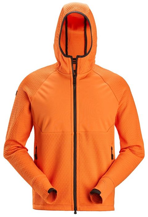 Snickers Workwear FW Full-Zip Midlay Hoodie Warm Oranje