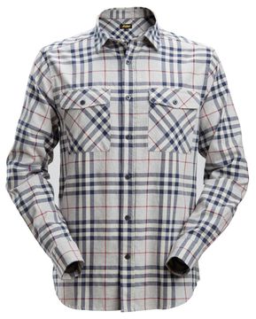 Snickers Workwear Allroundwork Flannel Check Shirt LM 8516 chili rood