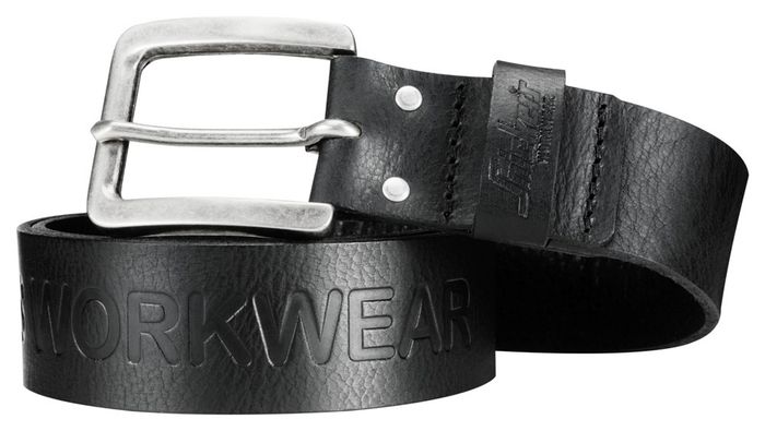 Snickers Workwear Leren Riem 9034 Zwart 006 Snickers Workwear Leren Riem 9034 Zwart 006